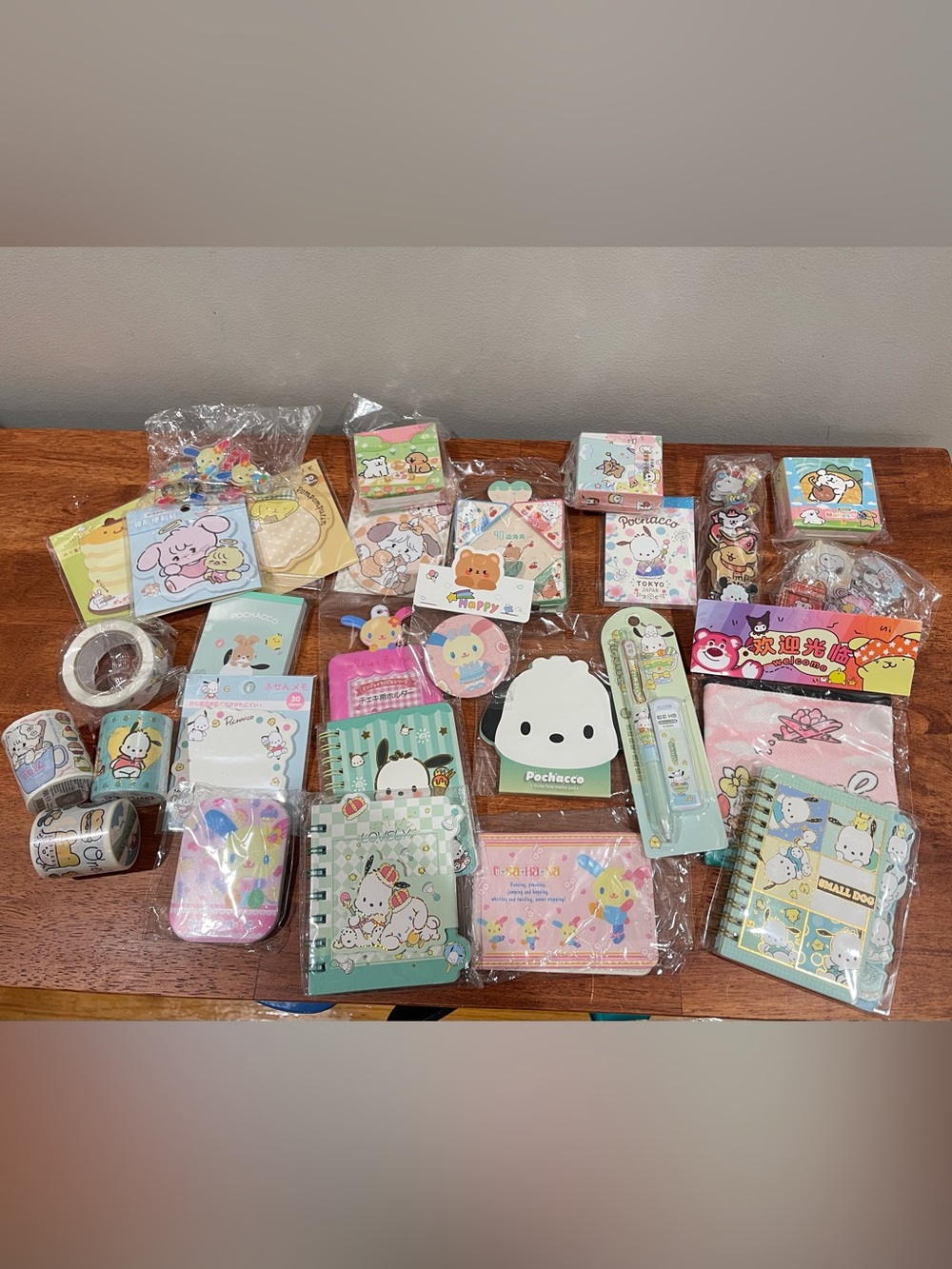 Lot of 28 Sanrio kawaii stationery Cute Pochacco Mikko Pom Pom Purin Small